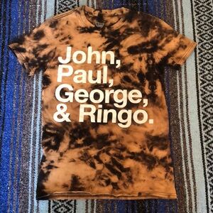 The Beatles Bleach Dye Tee Shirt